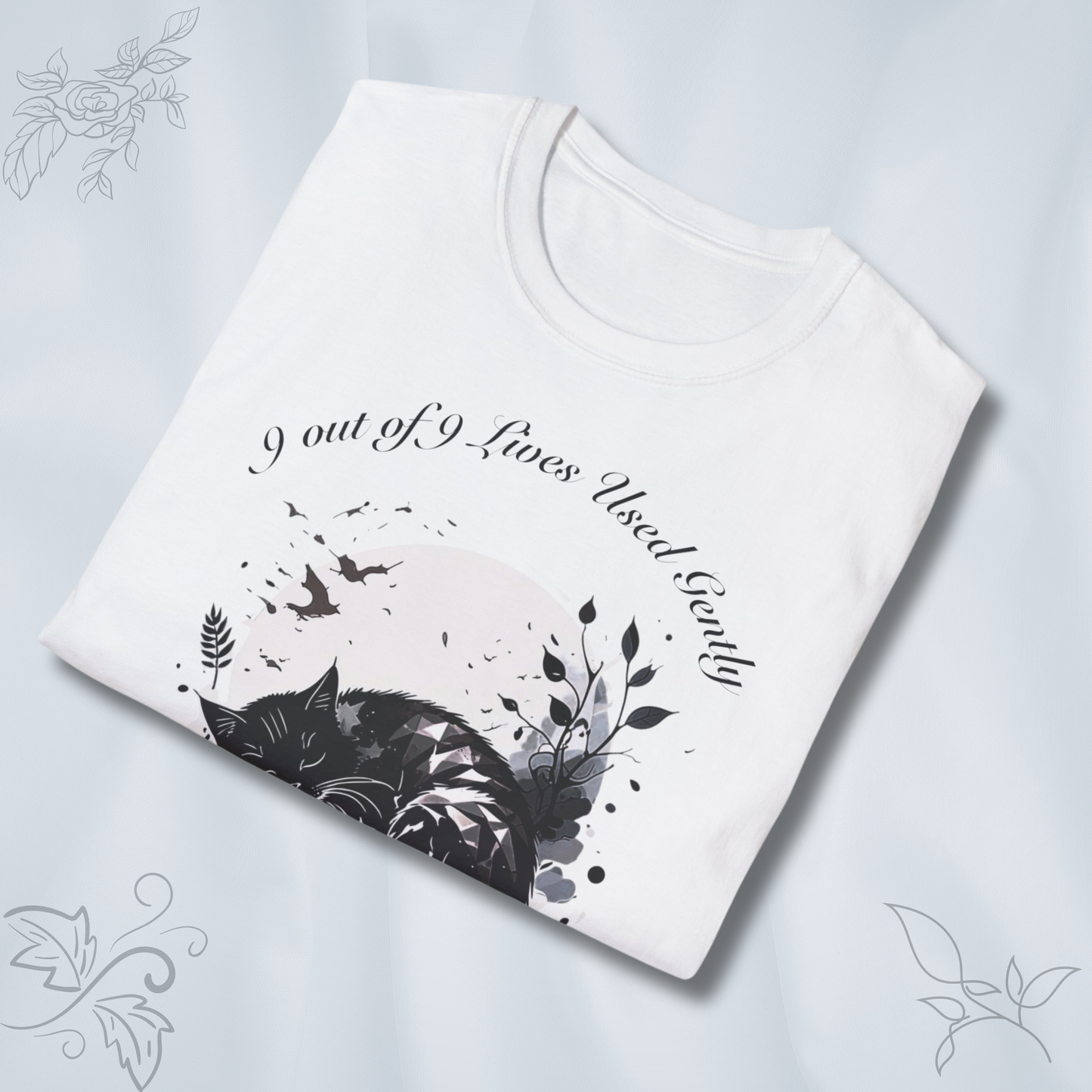 9 Out of 9 Lives Used Gently - koszulka unisex