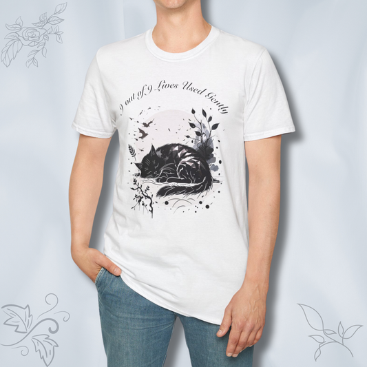 9 Out of 9 Lives Used Gently - koszulka unisex
