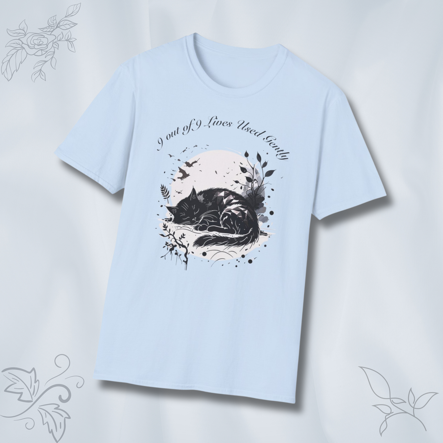 9 Out of 9 Lives Used Gently - koszulka unisex